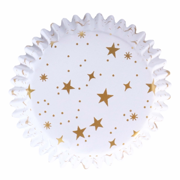 Cupcake Baking Cases - Golden Stars